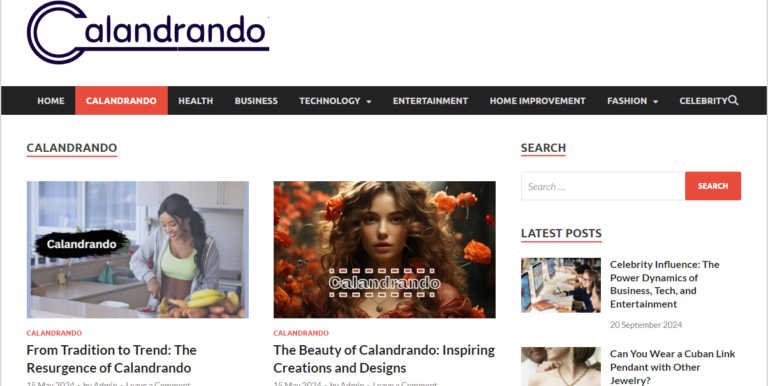 calandrando .com Guide to the Website and Its Offerings